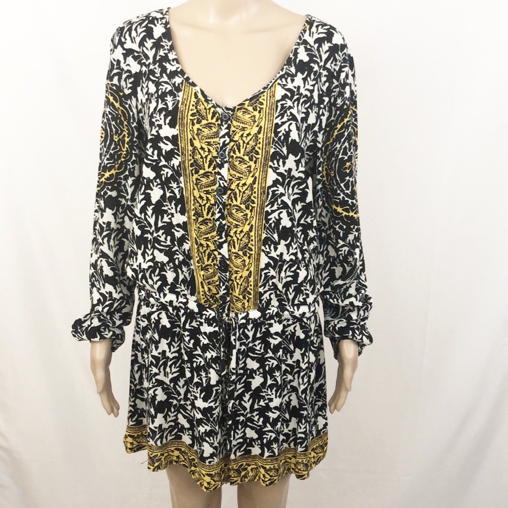 Free People Romper Shorts Sz XS Rayon Floral